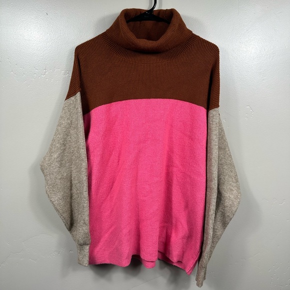 Free People Pink Block Softly Structured Sweater Tunic Size XS - Picture 4 of 9